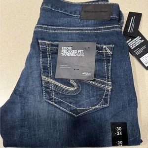 Silver mens jeans. NWT